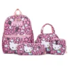 Hello Kittys 4-teiliges Rucksack-Set, Federmäppchen, Umhängetasche, Geldbörsen-Set, Kuromsi-Schultasche, Melody Casual Outdoor-Tagesrucksack