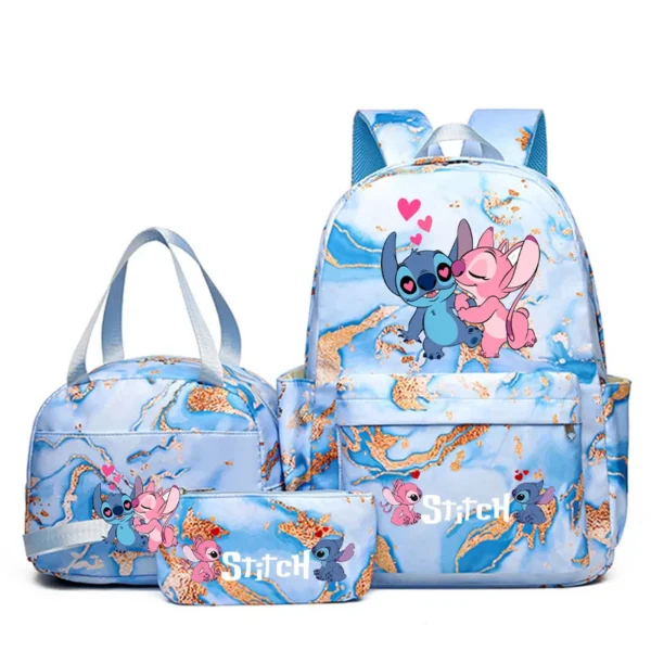 3 Teile/satz Lilo Stitch Rucksack Cartoon Sport Rucksack für Mädchen Bagpack Laptop Teen Reise Schule Student Teenager Bookbag 2