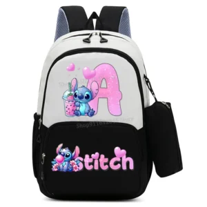 Lilo & Stitch Schulrucksack mit Federmäppchen – Hochleistungsmodell für Schüler