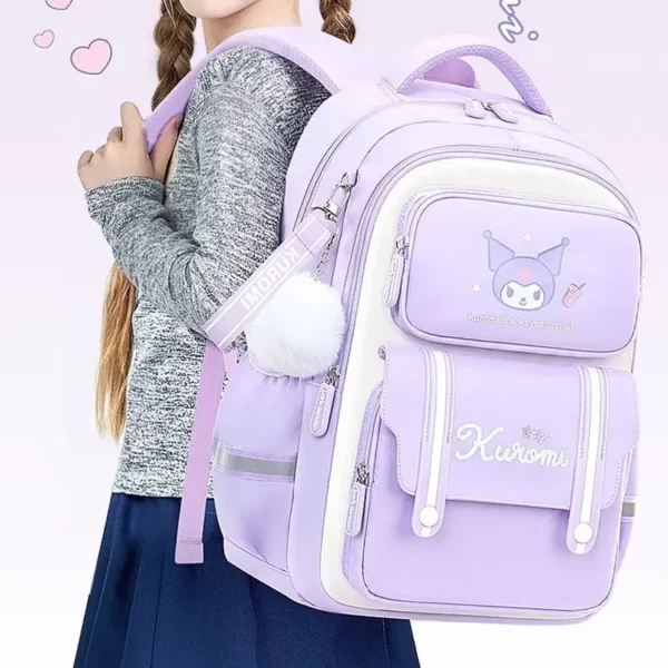 Sanrioed Anime Kuromi Melodie Cinna moroll Pochacco große Kapazität Rucksack niedlichen Schult asche Cartoon Student Umhängetasche Geschenk 3