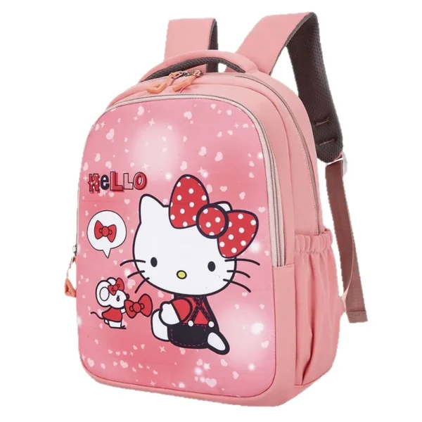 Süßes Sanrio Hello Kitty Melody Rucksack-Set für Mädchen, 3-teilig, Schüler-Schultasche, Federmäppchen für Kindergartenkinder, 6 Jahre, Cartoon 5