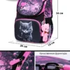 Ortho pä dische Schule Rucksack für Mädchen Cartoon Katze Grundschule Klasse 1 Schüler Taschen Kinder Schulranzen weibliche Bücher tasche 7-9 Jahre 2