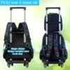 Rollrucksack für Jungen, 3-teilige Kinder-Roll-Büchertasche mit Lunchtasche, Schultasche mit Rollen für Kinder – Spielkonsole 2