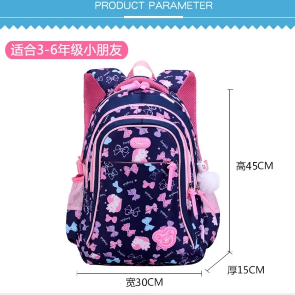 Kinder Schultaschen für Mädchen Set Schultasche Kawaii Grundschule 3-teilige Büchertasche Schulrucksack Kinder Wasserdichter Reiserucksack 5