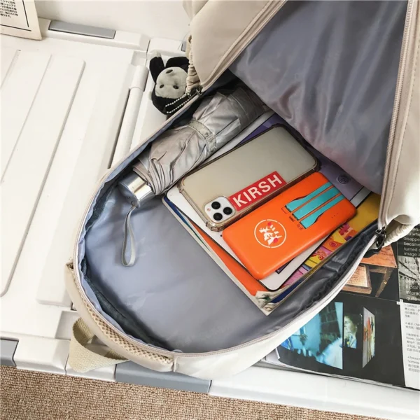 Frauen Rucksack Einfarbig Weibliche Multi-tasche Casual Mann Reisetasche Hohe Qualität Schulranzen für Teenager Mädchen Buch Rucksack 6