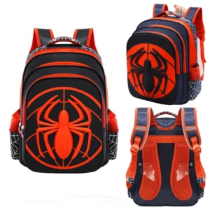 Spinnen-Rucksack + Federmäppchen-Set für Jungen, Schultasche, Grundschule für Kinder, Schultasche, Cartoon, wasserdichter Primärrucksack