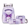 Süßes Sanrio Hello Kitty Melody Rucksack-Set für Mädchen, 3-teilig, Schüler-Schultasche, Federmäppchen für Kindergartenkinder, 6 Jahre, Cartoon 4