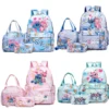 3 Teile/satz Lilo Stitch Rucksack Cartoon Sport Rucksack für Mädchen Bagpack Laptop Teen Reise Schule Student Teenager Bookbag