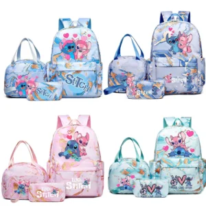 3 Teile/satz Lilo Stitch Rucksack Cartoon Sport Rucksack für Mädchen Bagpack Laptop Teen Reise Schule Student Teenager Bookbag
