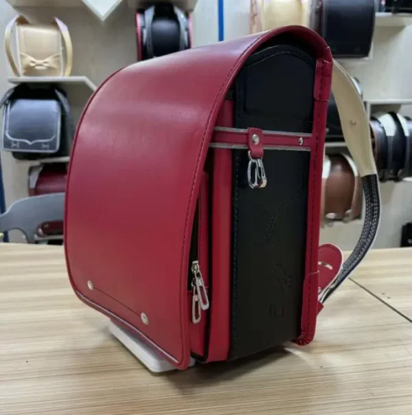 Japanischer Randoseru-Rucksack Grundschule Büchertaschen für Mädchen Japan PU-Leder Japan Schultasche für Jungen Schulrucksack Tasche 6