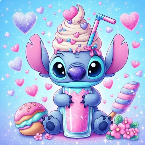 Disney DIY Diamant Stickerei Lilo und Stitch volle Runde Mosaik Cartoon Diamant Malerei neue 2025, kreative Hobbys Wandkunst