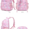 Lilo Stitch Rucksack mit großem Fassungsvermögen, Tagesrucksack, leichte Schultasche, lässiger Reiserucksack für Damen und Mädchen, Stift-Lunchtaschen 5