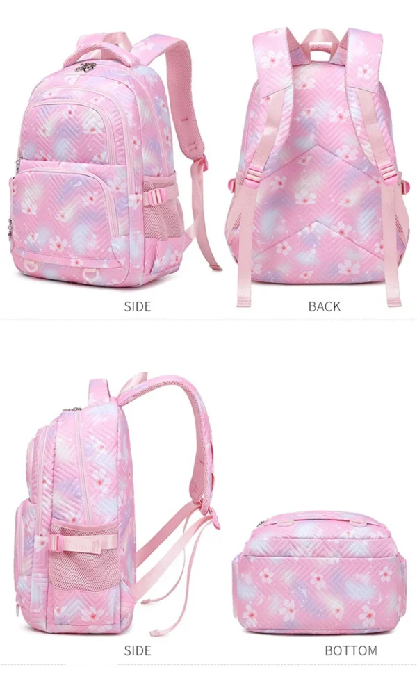 Lilo Stitch Rucksack mit großem Fassungsvermögen, Tagesrucksack, leichte Schultasche, lässiger Reiserucksack für Damen und Mädchen, Stift-Lunchtaschen 5