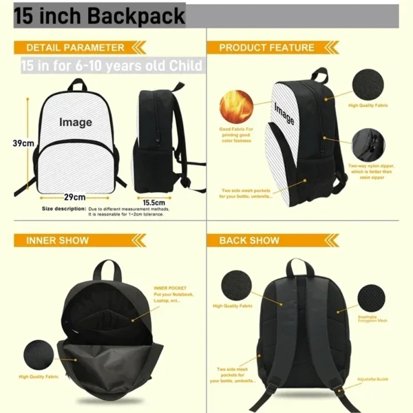 Kinderrucksäcke Fußball RB L-LeipzigS Umhängetasche Federmäppchen Schüler Schultaschen mit großer Kapazität für Jungen Mädchen Bestes Geschenk 6