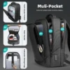 HK Herren Designer Laptoptasche Wasserdichte Schultaschen für College Jungen Männlich Business Sport Reiserucksack Männer mit USB-Aufladung 2