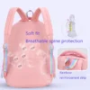 Kinderrucksäcke für Macaron Color Mädchen, Schulbüchertasche für Teenager, niedliche Schultasche mit mehreren Beuteln und Regenbogen-Anhänger 2