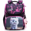 Ortho pä dische Schule Rucksack für Mädchen Cartoon Katze Grundschule Klasse 1 Schüler Taschen Kinder Schulranzen weibliche Bücher tasche 7-9 Jahre 6