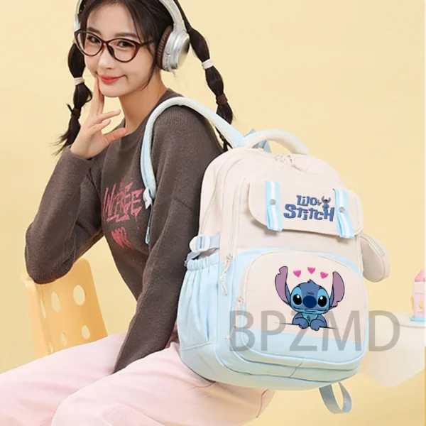 Lilo Stitch Rucksack für Mädchen, Teenager, Studenten, Schulanfang, Rucksack, Geldbörse, wasserdicht, Freizeittasche, Damen, Mochila, Laptoptasche 2