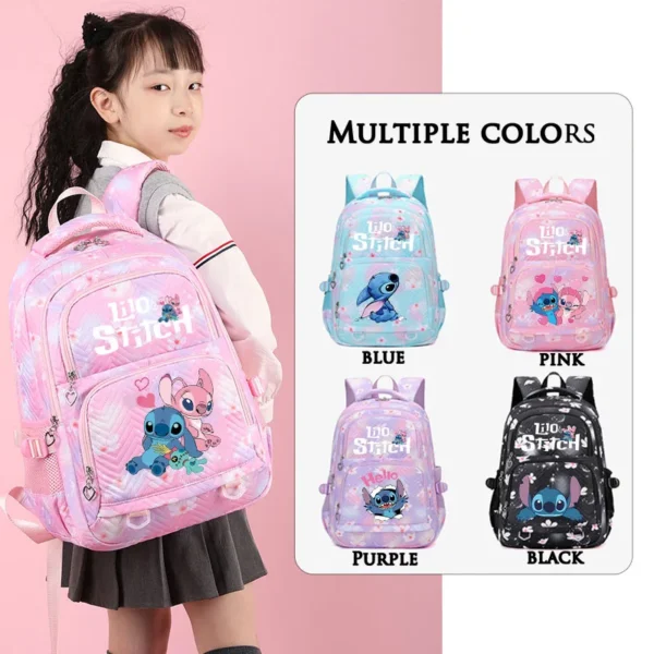 Neue Lilo Stitch Büchertasche für Mädchen, niedlich, bedruckt, große Kapazität, Studentenrucksack, trendige Schultasche, leichte modische Reisetasche