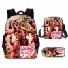 3-teiliges Skibidi Toilet Titan Drillman Schulranzen-Set, Titan Speakerman Print Studentenrucksack, lässiger Rucksack für Jungen und Kinder 6