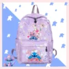 Disney Lilo Stitch Rucksack für Jungen und Mädchen, Rucksack für Teenager, Studenten, Schulanfang, Mochila, Kinder, 26 Buchstaben, Büchertasche, Damen-Rucksack 6