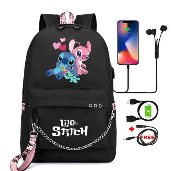 Disney Lilo Stich Rucksack Mädchen Student Teenager Kinder Rucksack Junge Schult asche täglich Rucksack Cartoon Bücher tasche Reisetaschen