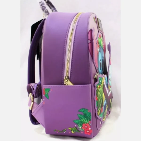 Disney Loungefly Rucksack Lilo & Stitch Rucksack Niedlicher Cartoon-Mädchen-Rucksack Grundschulrucksack als Geschenk für Freundin 5