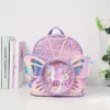 Kleinkinder Rucksack Cartoon Einhorn Schult asche Pailletten transparente Schmetterling Flügel Bücher tasche für Mädchen Kinder wasserdichte Schult asche 2024 3