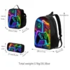 Spielkonsolen-Rucksack mit bedrucktem Muster, coole dreiteilige Schultasche für Jungen 2