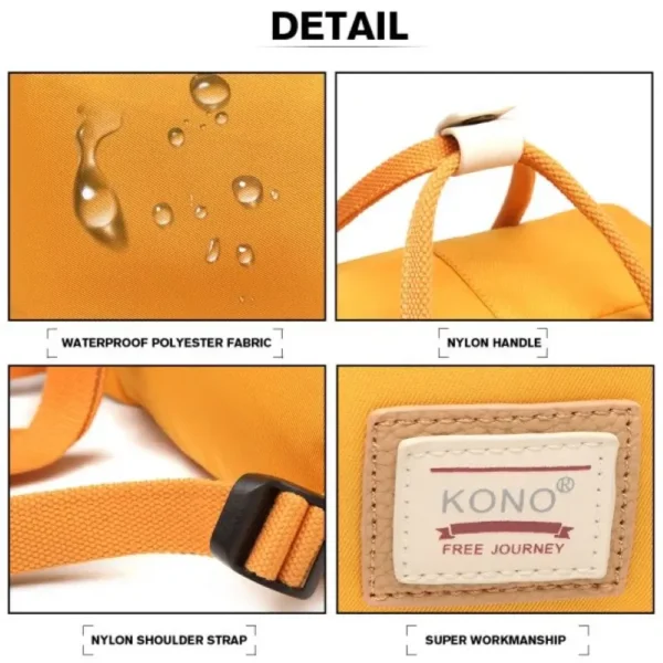 KONO Unisex Schulrucksack College Rucksack Leichte Schultasche Tagesrucksack für Männer Frauen Jungen Mädchen, passt 13 3
