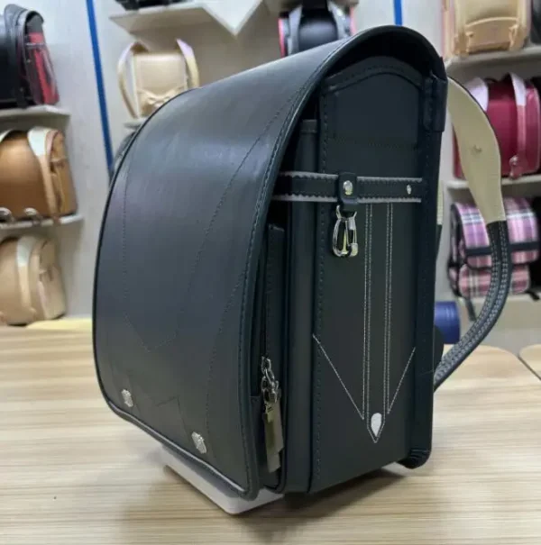 Japanischer Randoseru-Rucksack Grundschule Büchertaschen für Mädchen Japan PU-Leder Japan Schultasche für Jungen Schulrucksack Tasche 4