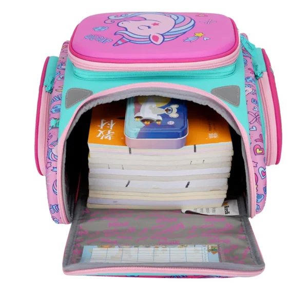 Neue 2022 Mädchen Schule Rucksack Orthopädische 3D Einhorn Muster Jungen Buch Tasche Grundschule Taschen Mädchen Rucksack Mochila Escolar 4