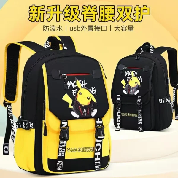 Niedlicher Kinder-Rucksack mit großem Fassungsvermögen, leichte Schultasche mit Wirbelsäulenschutz für Jungen und Mädchen der Klassen 1–6 2