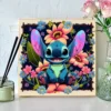 Disney 5D-Diamantgemälde zum Selbermachen, Cartoon-Stich, Blume, voller runder Bohrer, handgefertigtes Mosaik, Heimdekoration, Geschenk für Kinder
