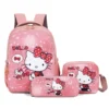 Süßes Sanrio Hello Kitty Melody Rucksack-Set für Mädchen, 3-teilig, Schüler-Schultasche, Federmäppchen für Kindergartenkinder, 6 Jahre, Cartoon 2