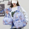 3-teiliges Set Lilo Stitch Schüler Schultasche Mädchen Junge Kind Rucksack Doppel Umhängetasche Reise Stift Tasche Büchertasche Laptop Sets Urlaub Geschenk 6