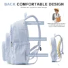 Lässiger Nylon-Rucksack, Rucksack für Damen, Multi-Pocket-Design in Hellblau, langlebig für Schule, Gymnasium und College-Büchertasche 4