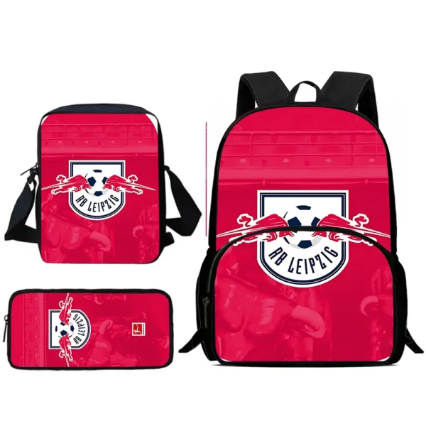 Kinderrucksäcke Fußball RB L-LeipzigS Umhängetasche Federmäppchen Schüler Schultaschen mit großer Kapazität für Jungen Mädchen Bestes Geschenk