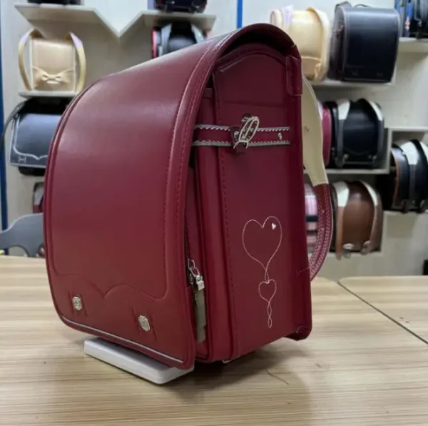 Japanischer Randoseru-Rucksack Grundschule Büchertaschen für Mädchen Japan PU-Leder Japan Schultasche für Jungen Schulrucksack Tasche 2