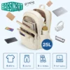 BAGSMART Laptop-Taschen, College-Freizeitrucksack für Damen, gesteppt, klein, Computer-Büchertasche, wasserabweisend, 15,6 Zoll Notebook-Tasche 2