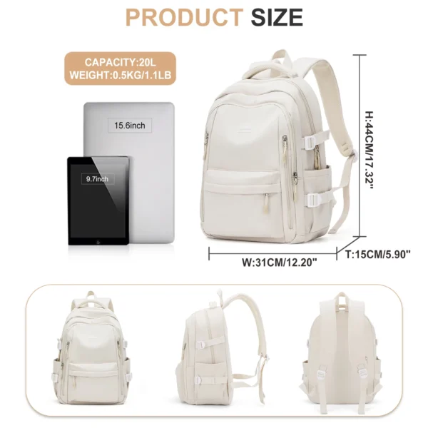 Lässiger Reiserucksack, Anti-Diebstahl-Tagesrucksack, Herren-Laptop-Rucksäcke, 15,6 Zoll, College-Schulrucksack für Damen, Tasche, Büchertasche für Teenager 2
