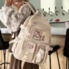 Stilvoller, leichter Rucksack mit transparenter Vordertasche – großes Fassungsvermögen für Schule, Reisen und Outdoor-Aktivitäten 6