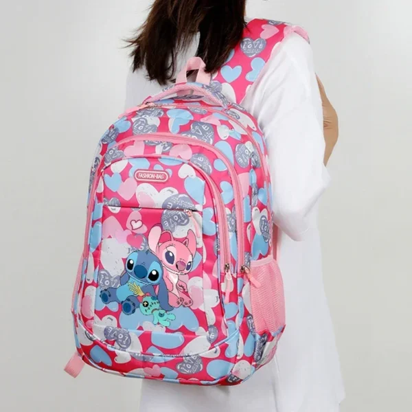 Lilo & Stitch Disney Damen Große Schultasche Studentenrucksack Mädchen Büchertasche Tasche Teenager Rucksack Schultasche Rucksack Mochila 2