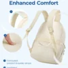 BAGSMART Laptop-Taschen, College-Freizeitrucksack für Damen, gesteppt, klein, Computer-Büchertasche, wasserabweisend, 15,6 Zoll Notebook-Tasche 3