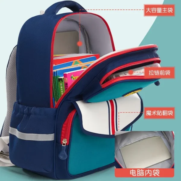 Kinderrucksack Kinder Schultaschen Mädchen Jungen Orthopädischer Schulrucksack Wasserdichter Grundschulrucksack Büchertasche 2