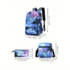 Stitch Strapazierfähiges Rucksack-Set, großer Studentenrucksack mit Umhängetasche und Federmäppchen, ideal für Jugendliche, Schulbedarf 6