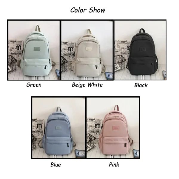 Frauen Rucksack Einfarbig Weibliche Multi-tasche Casual Mann Reisetasche Hohe Qualität Schulranzen für Teenager Mädchen Buch Rucksack 5