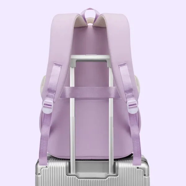 Cinnamoroll Rucksack Jungen Mädchen Büchertasche Tasche Teenager Kinder Rucksack Schultasche Rucksack Mochila mit Geldbörse 5
