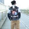 Großer Studentenrucksack mit Fußballmotiv, Herrentasche, ideal für Schulbedarf und den täglichen Gebrauch 6