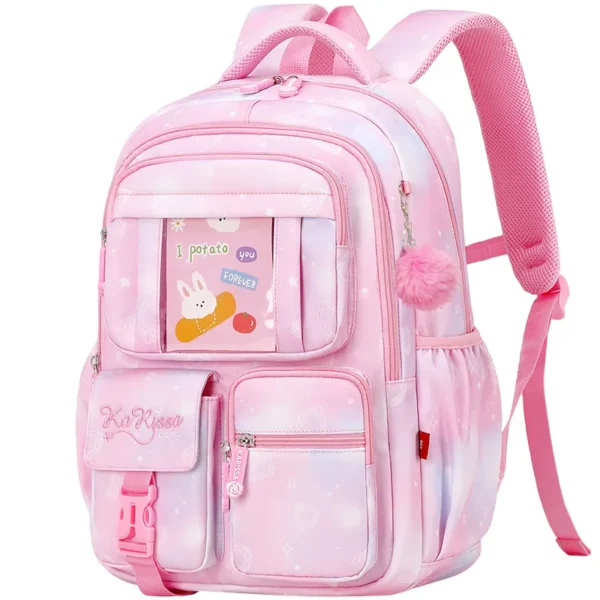 Kinder Schultaschen Mädchen Rosa Prinzessin Orthopädische Rucksäcke Grundschüler Wasserdichte Mädchen Büchertasche Kinder Schulranzen 4